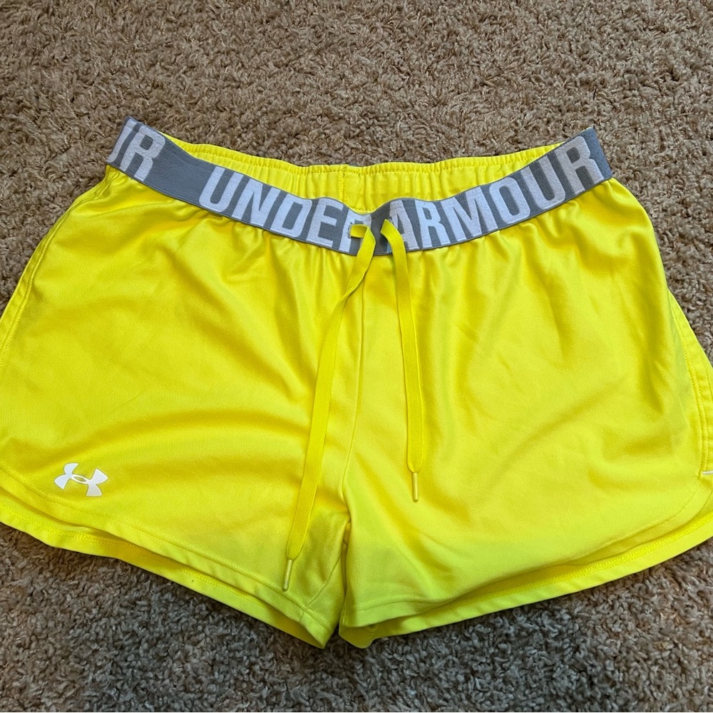 Under Armour Women's Bright Yellow Athletic Shorts